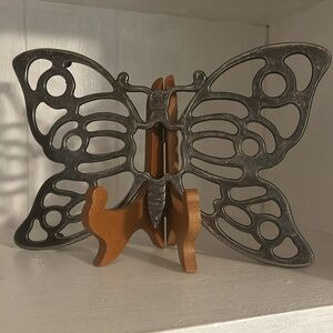 Vintage Leonard Silverplate Butterfly Trivet,